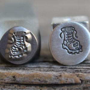 Boot-Metal Stamp-8mm Size-Steel Stamp-New Metal Design Stamps-by Metal Supply Chick