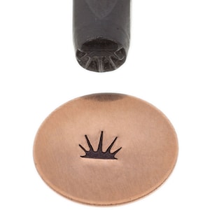 Solid Half Sun Burst Size- 5 mm  Elite Design Metal Design Stamp-Metal Stamping Supplies for Personalized Jewelry