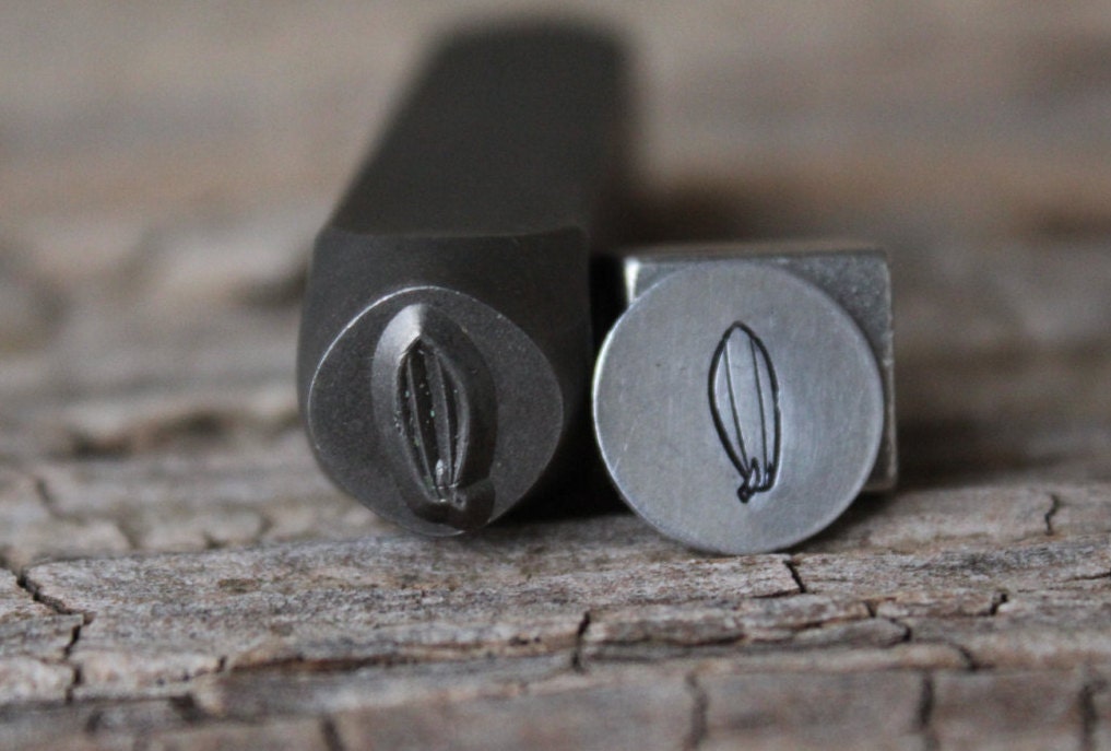 SurfBoard Metal Stamp-8mm Size-Steel Stamp-New Metal Design Stamps-by Metal Supply Chick-DCH59