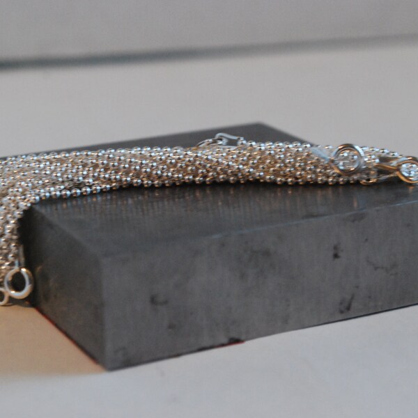 10 Sterling 1.5 mm Silver Ball Chain 18 inch-925 Sterling-Excellent Quality-Great with your Hand Stamped Jewelry