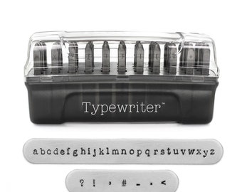 Typewriter Signature Letter Metal Stamp Set Lowercase ImpressArt 3mm-Plus 7 Bonus Stamps-Metal Stamp-Metal Alphabet Set-Metal Supply Chick