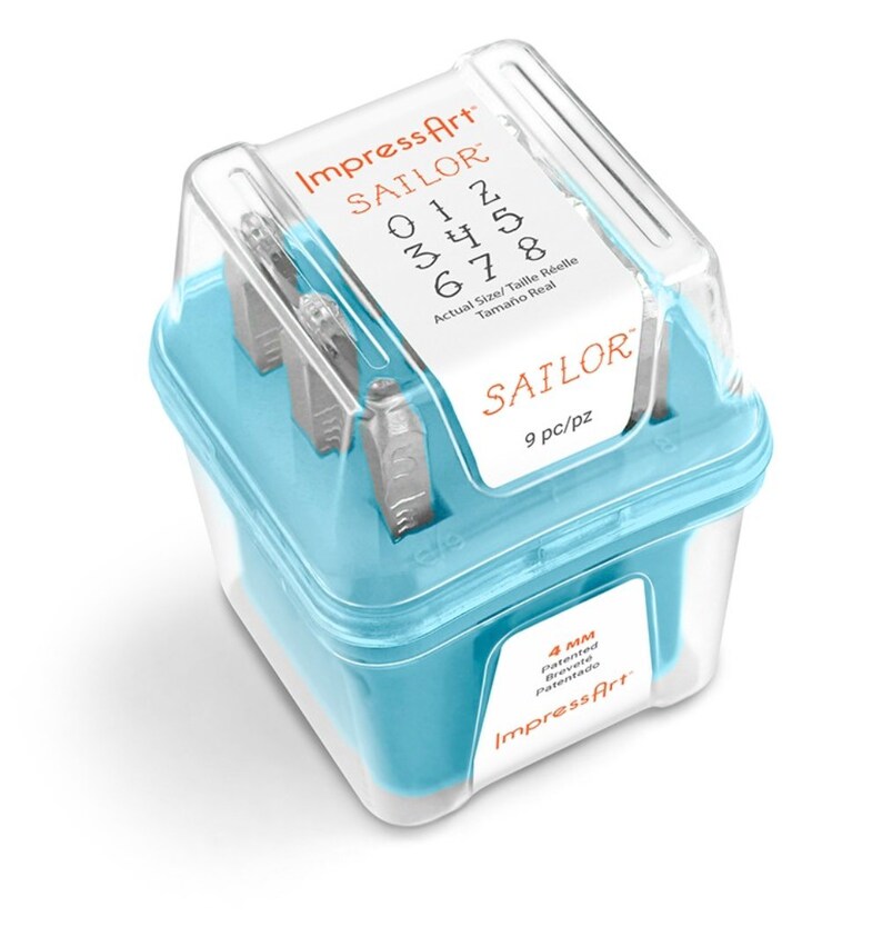 Sailor Metal Stamp Set Impressart 4mm-Number Set Metal Metal Supply Chick--NEW