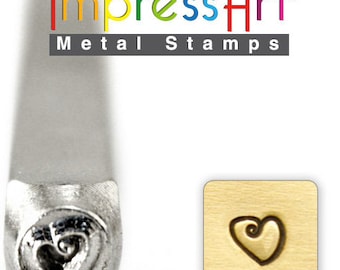 Fat Heart  Metal Stamp ImpressArt-3 mm Design Stamp-Perfect for Your Hand Stamping Needs-Steel Stamps