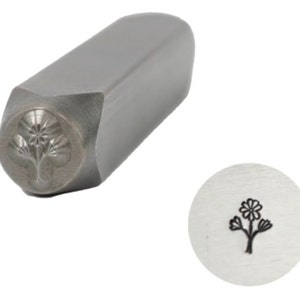 Flower 3 Metal Stamp 6mm Metal Design Stamp-Steel Stamp-Metal Supply Chick-NEW-