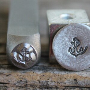 Anchor with Rope-Metal Stamp-8mm Size-Steel Stamp-New Metal Design Stamps-by Metal Supply Chick