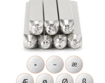 Euro Vowel Stamp Pack Metal Stamp ImpressArt Design Stamp-Steel Stamps-Metal Supply Chick-