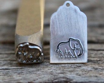 Elephant Metal Stamp-Avant Garde Super Metal Design Stamp-9mm-Rated for Stainless-Metal Supply Chick