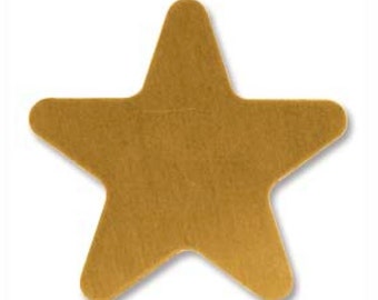 Star Stamping Blank- Brass-3/4 inch. Approx. 20mm  24g. You get 5-Great for Soldering