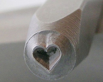 Heart Small Metal Design Stamp-Measures approx 2.5 mm-Metal Design Stamp-Metal Stamping Supplies for Personalized Jewelry