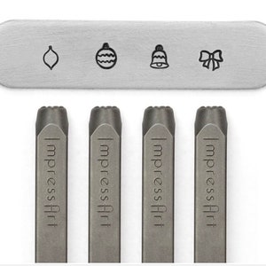Ornament Embellishment Signature Stamp Pack 4 pc Pack Metal Stamp ImpressArt Design Stamp-Metal Supply Chick