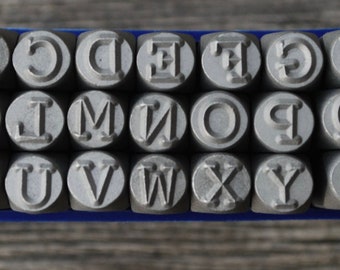 Single Letter Uppercase Typewriter Font 6mm LARGE- Steel Stamps for Metal -1/4 inch by Metal Supply Chick-Pick Letter
