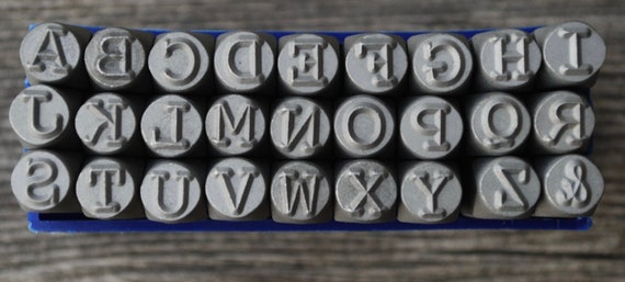 Single Letter Uppercase Typewriter Font 6mm LARGE- Steel Stamps for Metal  -1/4 inch by Metal Supply Chick-Pick Letter