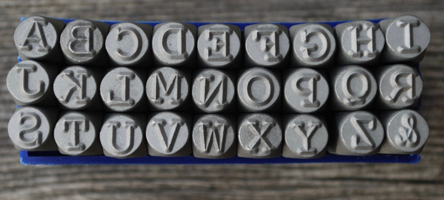 2MM Typewriter Font Combination Metal Alphabet Letter and Number Stamp Set  - Metal Letter Stamps-Metal Stamping and Jewelry Tool - SGE-7UL4N
