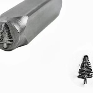Tall Tree 4 Metal Stamp 8.7mm tall Metal Design Stamp-Steel Stamp-Metal Supply Chick-NEW-