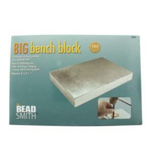 BIG Bench Block Beadsmith Measures 6 x 4 x .5 inch-Great Item for Metal Stamping More Surface Area image 2