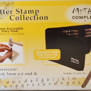 Metal Stamp Alphabet Set-Posh Font in Lowercase-Alphabet Set-Metal Stamping Kit-Also known as Bridgette/Angelina-Metal Supply Chick image 1