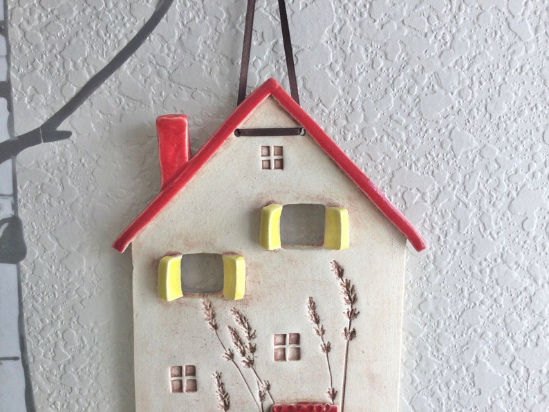 Ceramic house wall hanging clay housepottery housestoneware Etsy