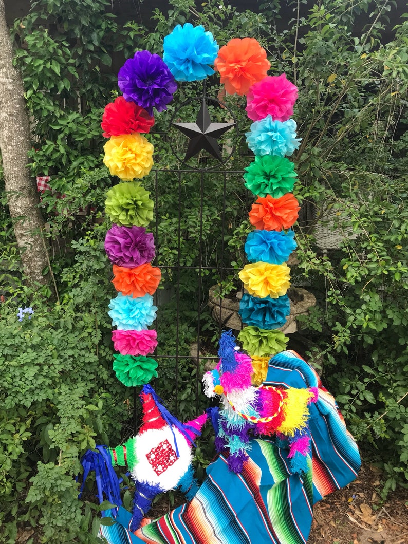 Day of the Dead Paper Flowers Photo Wall Mexican Cinco De Mayo Fiesta Party Fiesta Decorations