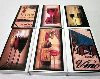 Wine Matchbox Wedding Favors Wine Testing Gourmet Wine Bachelorette Party - Set of 25