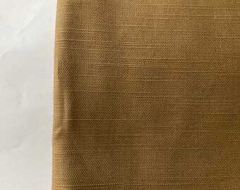 Fabric Remnant | Designer Fabric | Brown | Golden brown | linen blend | Home Decor Fabric | Solid