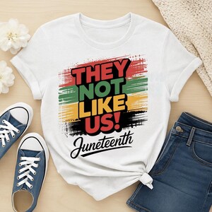 Juneteenth SVG PNG – They Not Like Us! Afrocentric Shirt Design, Black History Month Clipart, Sublimation Design for Cricut & Silhouette