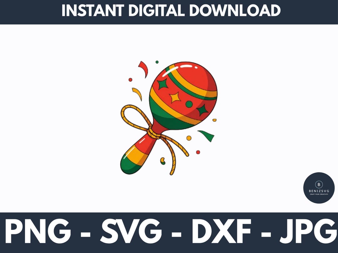Maraca Clipart | Cinco De Mayo SVG Design | Fiesta Maracas Illustration ...