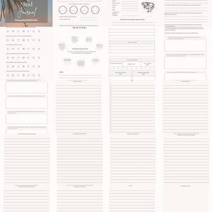 Calm Your Mind Journal Template – 20-Page Editable Canva Planner – PLR, Resell Rights, Mental Wellness, Self-Care Printable