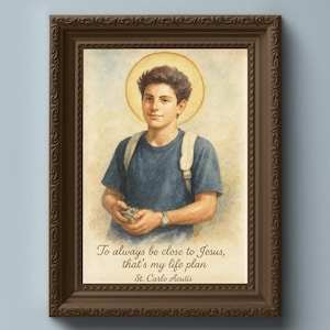 St. Carlo Acutis - Catholic Wall Art Printable (Digital Download)