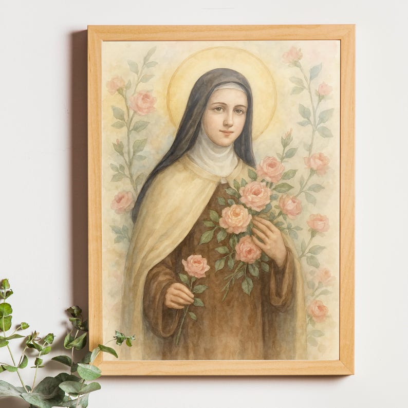 St. Therese of Lisieux - Catholic Wall Art Printable (digital Download ...