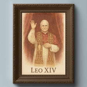 NOVO Papa! Leão XIV - Arte de Parede Católica para Imprimir - Download de Impressão Digital Instantânea em Alta Resolução