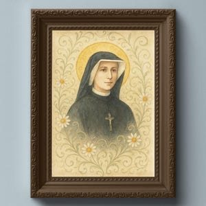 St. Faustina Kowalska - Catholic Wall Art Printable - High Resolution Instant Digital Print Download