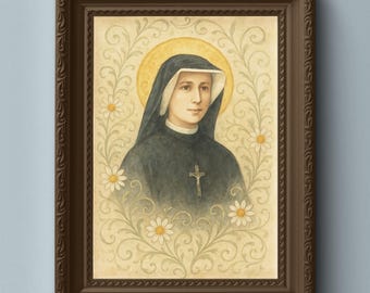 St. Faustina Kowalska - katholische Wand Kunst zum ausdrucken - hoher Auflösung Instant Download