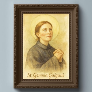St. Gemma Galgani - Traditional Catholic Wall Art Printable - High Resolution Instant Digital Print Download