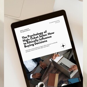 e-boek high-Ticket Sales Psychologie | Ethische verkoopgids voor consultants | Premium-klanten sluiten | Digitale pdf-download voor ondernemers