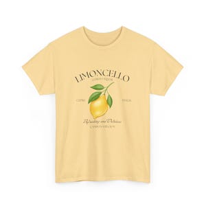 Limoncello Tee, Refreshing Lemon Graphic Shirt, Italian Summer, gift for lemon lovers, Unisex Cotton T-Shirt, Lemon Print Shirt, Summer
