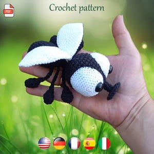 Black Fly Crochet Pattern - Amigurumi Toy – PDF tutorial