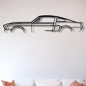 1967 Mustang Eleanor GT, Mustang Metal Car Wall Art, Metal Wall Decor, Gift For Car Lovers, Birthday Gift, Garage Decor, 1967 Ford Mustang