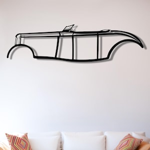 Ford Roadster Wall Art, Roadster Metal Car Wall Art, Birthday Gift, Roadster Garage , Roadster  Metal Wall Decor, Roadster Accessories