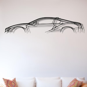 i8 Car Wall Art, Metal Car Wall Decor, Metal Car Wall Decor, Gift For Car Lovers, Car Gift For Him, Car Guy Gift, Metal Car Wall Decor