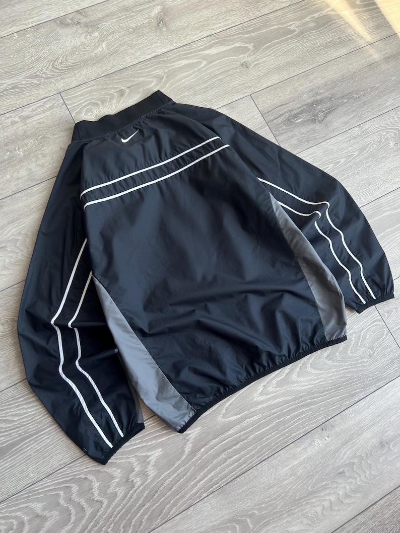 Vintage Y2K Nike Center Swoosh Helnylon Sweatshirt 90-tal bild 9