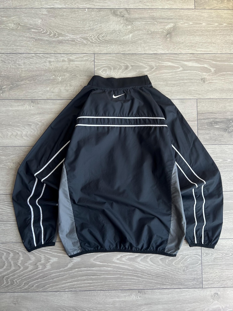 Vintage Y2K Nike Center Swoosh Helnylon Sweatshirt 90-tal bild 7