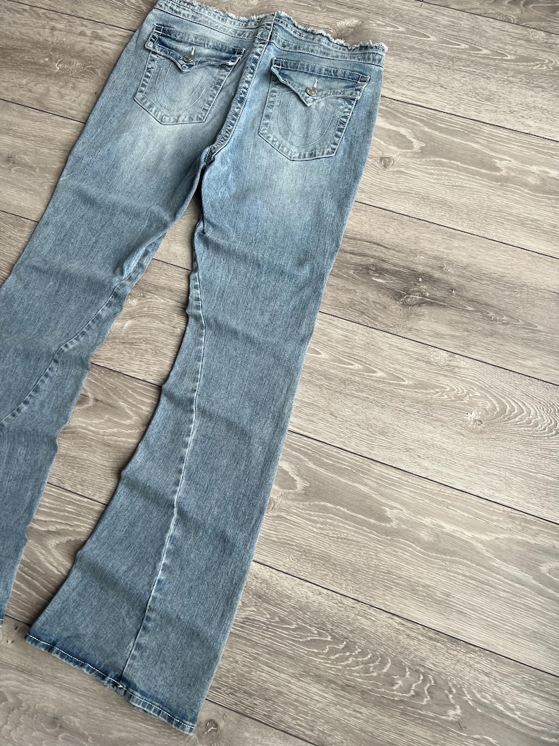 Vintage Y2K True Religion Low Rise Big Logo Bootcut Flared Jeans Pants image 3