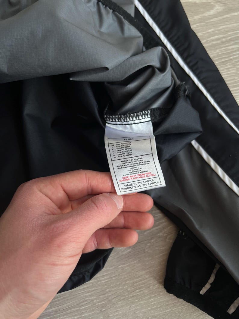 Vintage Y2K Nike Center Swoosh Helnylon Sweatshirt 90-tal bild 13