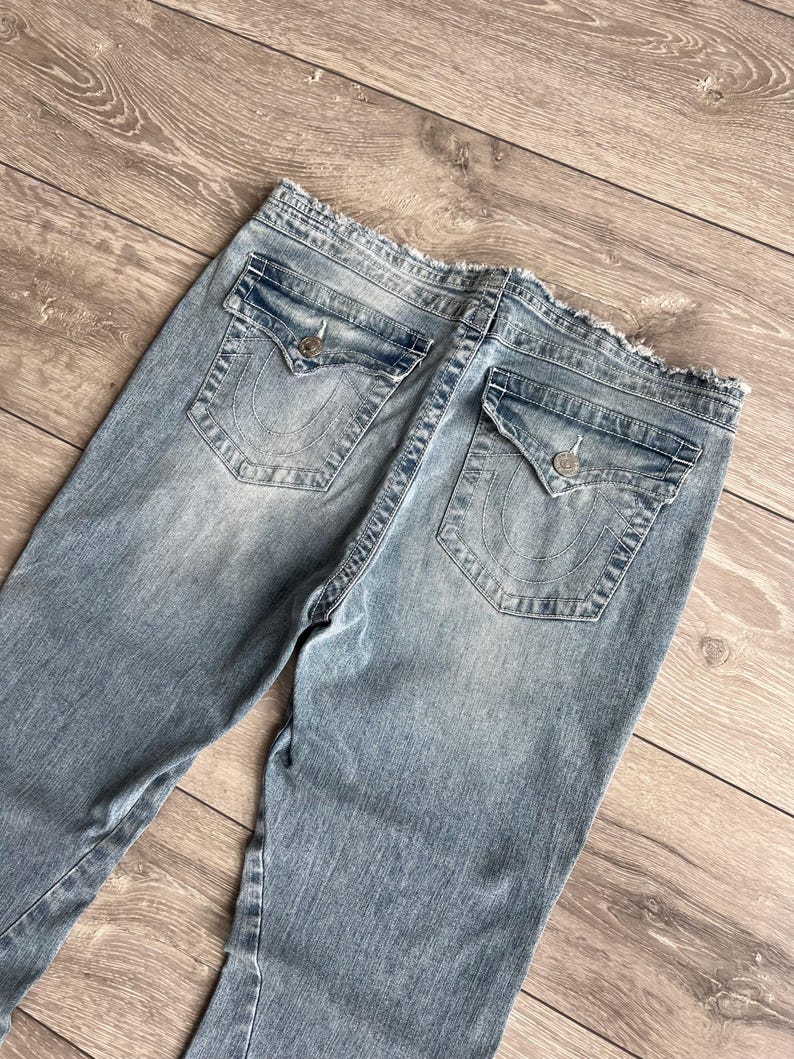 Vintage Y2K True Religion Low Rise Big Logo Bootcut Flared Jeans Pants image 5