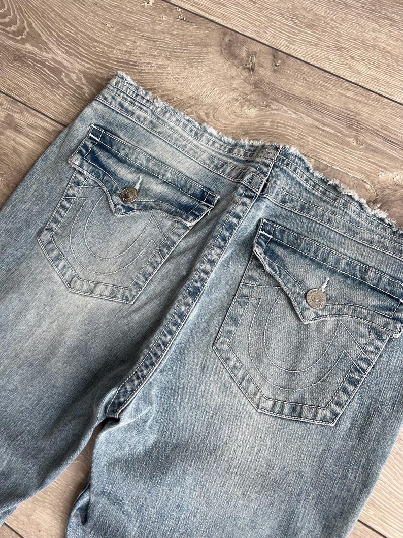 Vintage Y2K True Religion Low Rise Big Logo Bootcut Flared Jeans Pants image 6