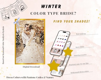 Winter Color Type Bride Guide – Bridal Color Palette & Style Tips (Digital Download)