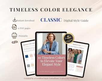 Classic Style Guide for Women 40+ | Timeless Wardrobe & Color Palette PDF Download