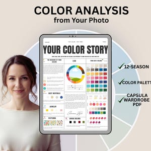 Custom Seasonal Color Analysis from Your Photo | Personalized Color Palette & Capsule Wardrobe PDF
