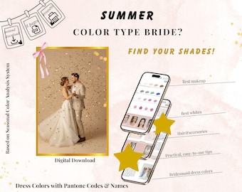 Summer Color Type Bride Guide – Bridal Color Palette & Style Tips (Digital Download PDF)