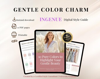 Ingenue Style Guide for Women 40+ | Printable Color Palette PDF